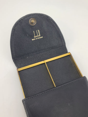 Vintage Authentic Collectible Alfred Dunhill Leather Cigarette Case W Gold Trim