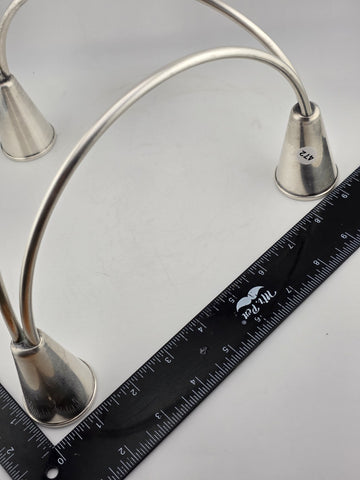 DUCHIN CREATION STERLING SILVER 3 ARM TRIPLE CANDLE HOLDER MID CENTURY MODERN