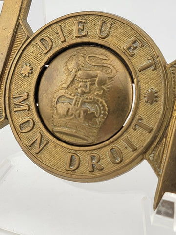 Antique 1902 WW1 British Army Cast Belt Buckle, Dieu Et Mon Droit . Clean Cond