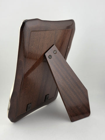 New Vintage 5x7 Dioni Italy Picture Frame Silver Plate Wood Frame 1970’s 80’s.