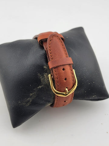 Disney Women Spring Pop Up Tigger Brown Leather Strap Quartz Watch 7 1/4"