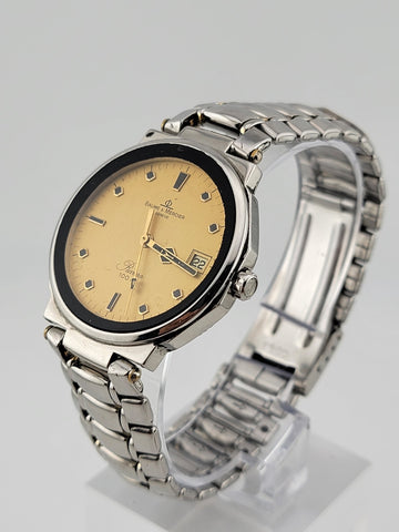 Vintage Baume Mercier Riviera Watch Octagonal Case Silver Plated Stainless Steel