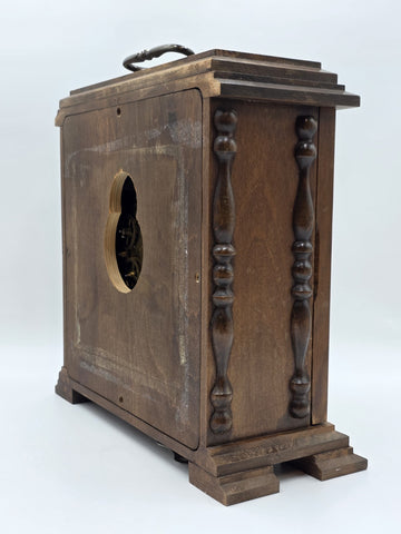 Vtg Franz Hermle 340-020 Mantel Clock W Germany 8-Day Westminster Chime Working.