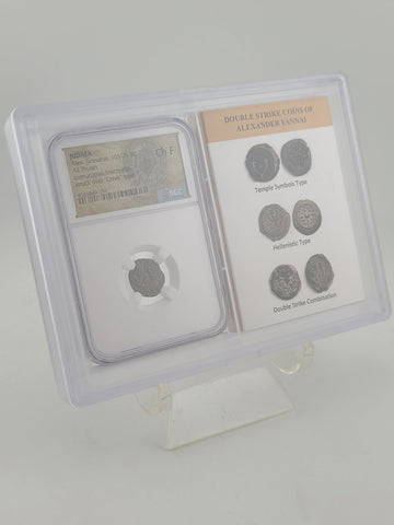 Ancient Judaea Alexander Jannaeus AE Prutah 103–76 BC Double Strike NGC