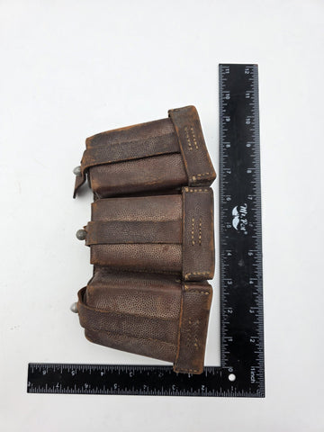 WWII German 1938 K98 Mauser Leather Ammo Pouch Karl Böcker Waldbröl Wehrmacht