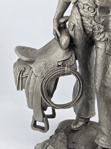 "The Wrangler" by Jim Ponter Pewter Figure Western Heritage Museum Vintage 1979