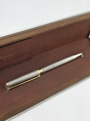 Vintage S.T Dupont Montparnasse Ciselé Ballpoint Pen - Palladium & Gold Plated