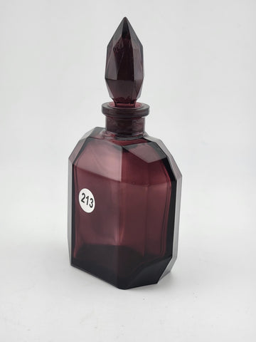 Rare Vintage Desna dark violet Diamond Cut perfume Collectibe bottle. Unmarked.