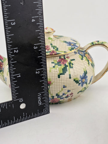 1930's Royal Winton Queen Anne Chintz Tea Set Teapot Cup Saucer Creamer England