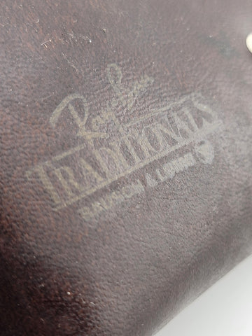 RARE VINTAGE RAY BAN LEATHERS AVIATOR TOBACCO LEATHER 58' B&L SUNGLASSES