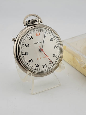 Vintage Westclox Stop Watch Model 10887 W Original Box. Working.