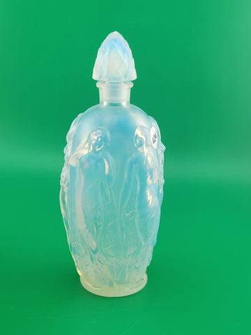 New Vintage Sabino Opalescent Art Glass Perfume Scent Bottle Nudes France