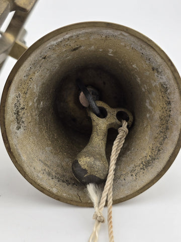 Vintage Solid Brass Ship Bell Wall Mount Anchor.  Front Doorbell. Kitchen Bell.