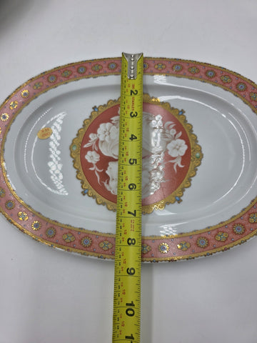 Set Of 2 T. Limoges Italy 24K Gold Cameo Porcelain Plates. Decorazioni Esclusive