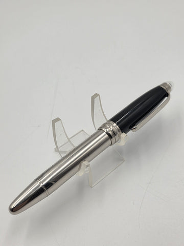 Vtg Montblanc StarWalker Doué Rollerball Pen Black Resin Platinum Metal Germany