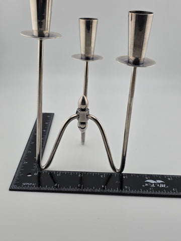 Rare Vintage Authentic Three-armed Candlesticks Silver Plated by Johannes Berg