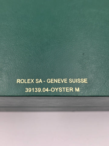 Vintage Rolex 39139.04 Oyster M Green Watch Presentation Box Genuine Swiss