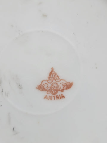 Set Of 3 19th C Antique Carlsbad Austria Porcelain Portrait Cabinet Plate 6.5 in