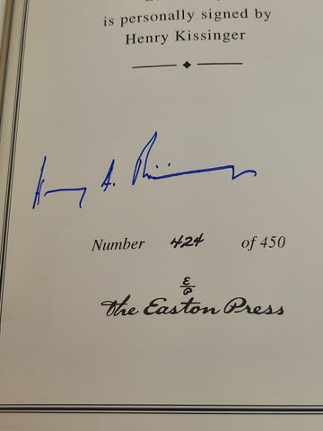 New Easton Press HENRY KISSINGER: Leadership Six Studies SIGNED FIRST EDITION