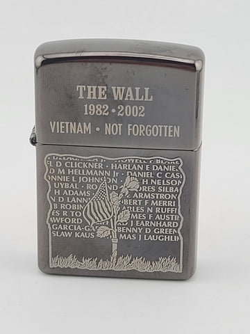Vintage Rare Unfired 2002 Zippo The Wall Vietnam Remembered 1982 - 2002 Lighter