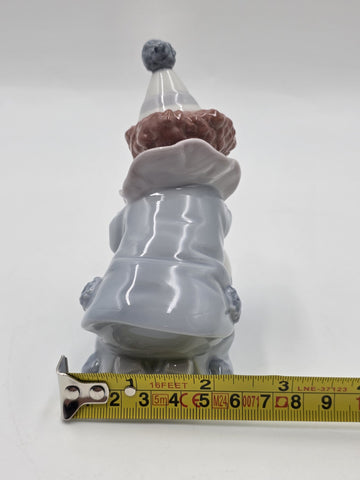 Lladro 5278 “Pierrot w/ Puppy & Ball" Kneeling Clown Dog Figurine Spain W Box