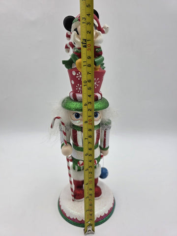 Hollywood Disney Mickey Mouse Wearing Sweater Wooden Christmas Nutcracker 14 In