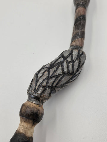 Set Of 2 Rare One Of A Kind Handmade Wooden Magic Wand Fantasy Staff Cosplay.
