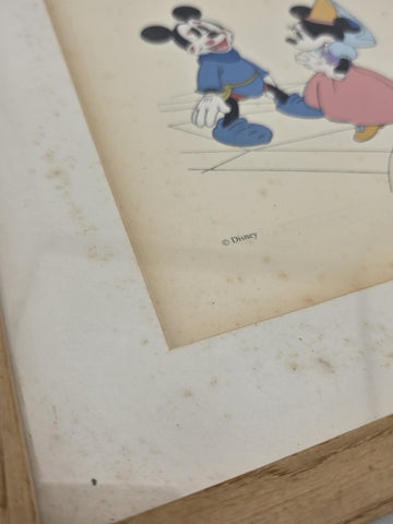 Rare Disney Treasures "Brave Little Tailor" Mickey Serigraph Etching Framed COA.