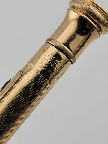 Antique English Victorian 14K Gold Filled Propelling Pencil Engraved 1927.