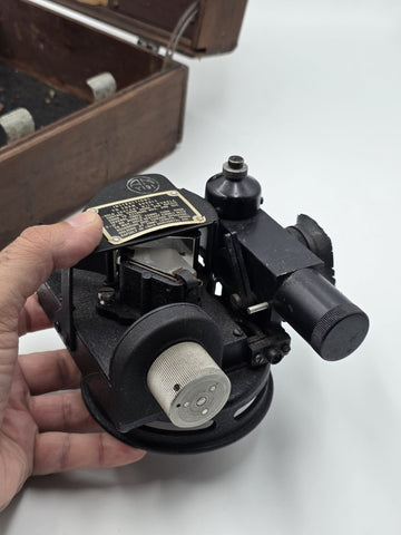 WWII US Army Air Corps A-10 Bubble Sextant Agfa Ansco Aircraft Navigation Case