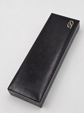 Vintage S.T. Dupont Montparnasse Slim Black Lacquer & Gold-Plated Ballpoint Pen.