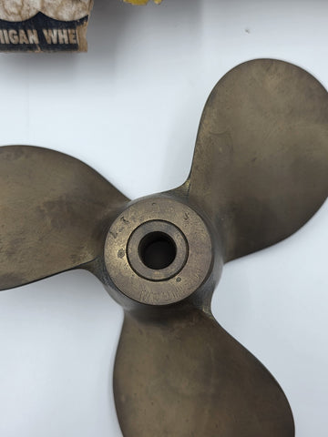 Rare Vintage NIB Michigan Wheel SMC-17 Bronze 3 Blade Boat Propeller w/ Box