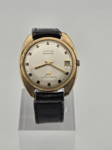 Vintage 1960's Longines Ultra-Chron Automatic Date 10K GF 34mm Watch. Works.