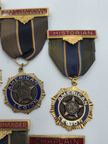 Vintage American Legion Officer Medals National Executive Vice Commander Lot