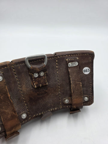 WWII German 1938 K98 Mauser Leather Ammo Pouch Karl Böcker Waldbröl Wehrmacht