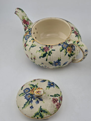 1930's Royal Winton Queen Anne Chintz Tea Set Teapot Cup Saucer Creamer England