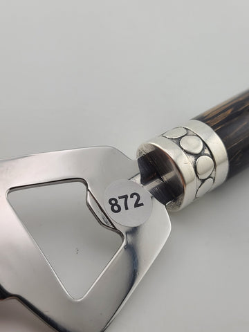 Rare Vintage Collectible John Hardy Sterling Silver Bottle Opener Wood Handle