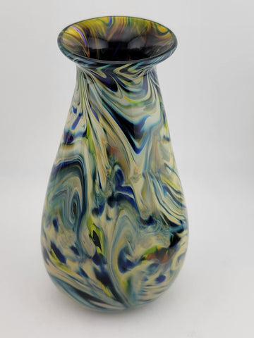 Rare One Of A Kind Collectible Scott Meyer 2009 Signed Fused Glass Vase.