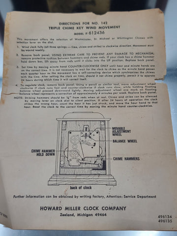 Howard Miller Thomas Tompion Mantel Clock 612436 Windsor Cherry. Works Great.