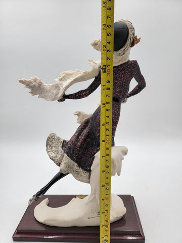 G.Armani Figurine Skating Lady Winter Capodimonte Sculpture Art 0542C New In Box