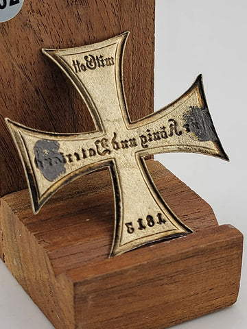 127941, Landwehrkreuz to Landwehr Chako, circa 1880, gilded metal cross