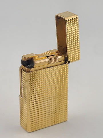 Vintage Collectible Authentic St Dupont 20 Micron Gold Plated Ligne 1 Lighter.