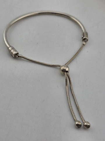 Pandora Moments Snake Chain Bolo Slide Bracelet ALE 925 Sterling Silver Gemstone
