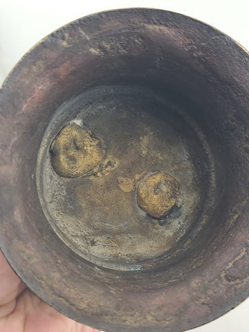 Antique French Bronze Peasant Girl Figurine c.1900 Art Nouveau 8” Statue