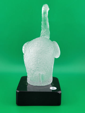 Rare Frosted Art Glass ELEPHANT Signed "Robla" Attributed to Archimede Seguso