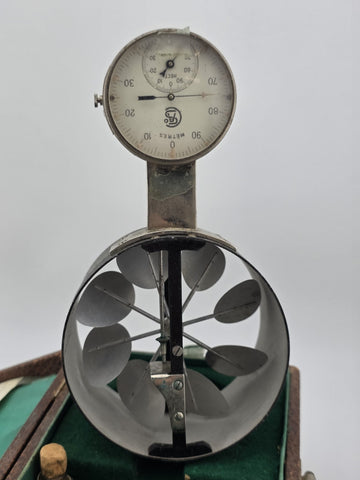 Antique 1918 WWI Anemometer Wind Meter Field Instrument W Case Used In France