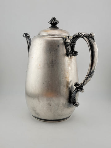 Antique Wm. Rogers & Son "Spring Flower" Silver Plated Tea/Coffee Pot.