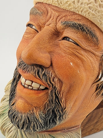 Bossons England Chalkware Head Himalayan Man Wall Hanging Bust Sculpture 3488B