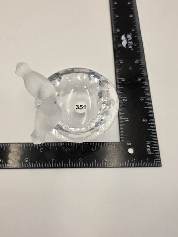 Vintage Retired Swarovski Crystal 7460 108 000 Bird Bath With Crystals 010029.