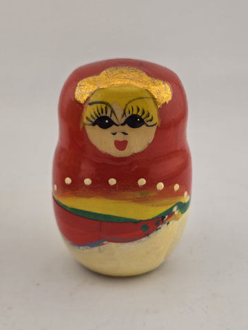Vintage Collectible Hand Painted  Wooden Russian Matryoshka Nesting Dolls.